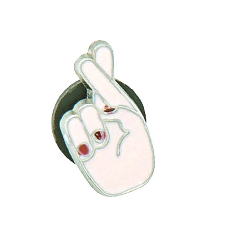 FUN Emoji Enamel Pins - Fingers Crossed Lucky